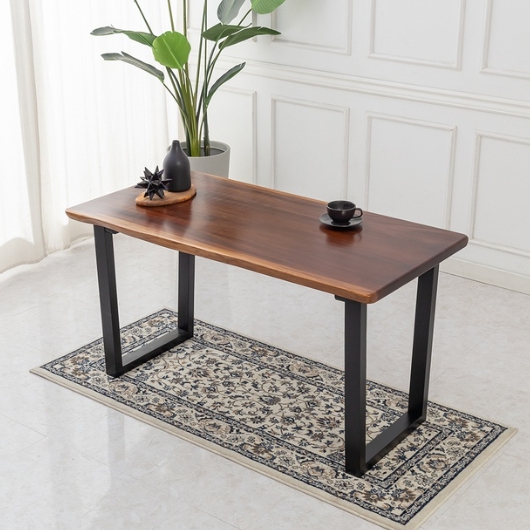 예작퍼니처 예작 고급 장미원목 우드슬랩 식탁 1350 (의자별도)