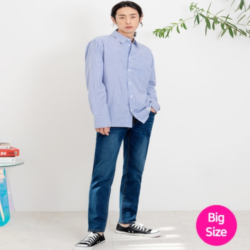 리빌모아 남자 빅사이즈 일자 슬림 데님 스판 청바지 DJ2-JEA-SSIN80022