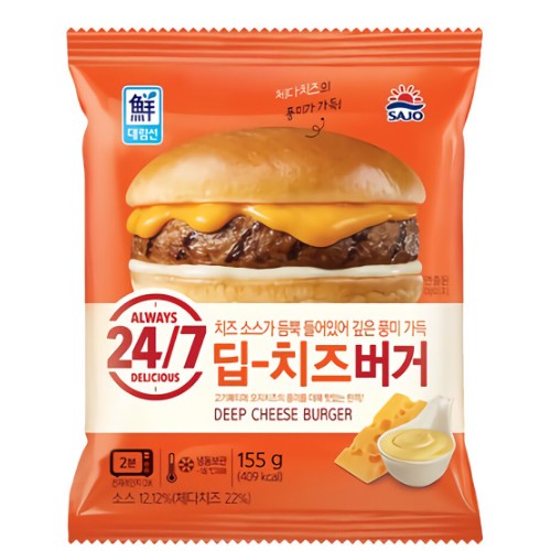 사조대림 딥치즈버거 155g (1개)_이미지