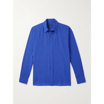 로얄 블루 코튼 보일 셔츠 151918029_이미지