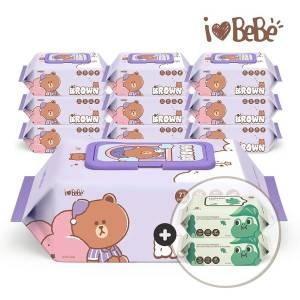 라인프렌즈 드림 브라운 물티슈 캡형 77매 + 리필형 20매