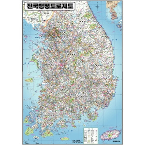 와이드맵 전국행정도로 남한 지도 75x110cm 우리나라 전국지도_이미지