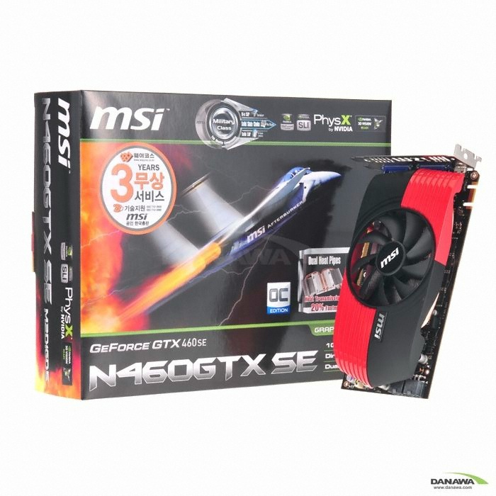 MSI ������ GTX460 N460GTX SE M2D1GD5 OC D5 1GB