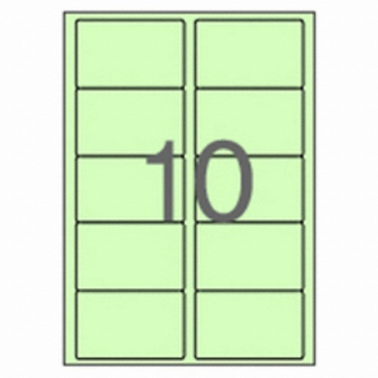 라벨박사 파스텔 컬러 라벨지 초록 10칸 [100매]
