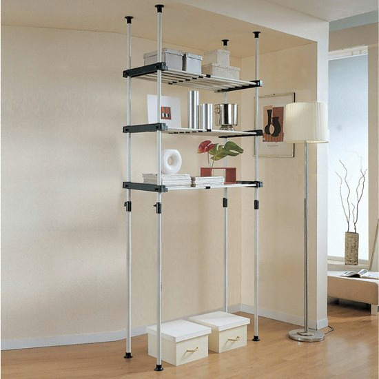 왕자행거 더블기둥 3단 조절선반 조임식 행거_이미지