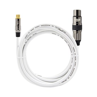탑라인에이치디 HDTOP RCA to XLR FF <b>메탈</b>화이트 케이블