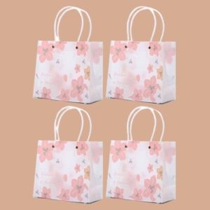 ABM 투명 PP 쇼핑백 벚꽃 중 4개 20 9.5_이미지