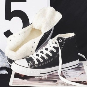  셀러허브 OF9NM451스니커즈 털신발 캔버스하이 방한화 겨울신발