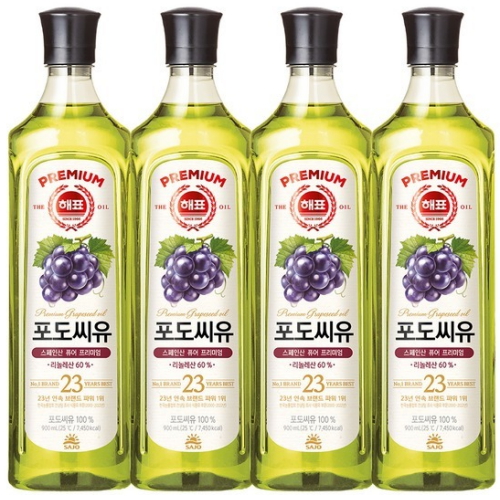 사조해표 해표 포도씨유 900ml (4개)