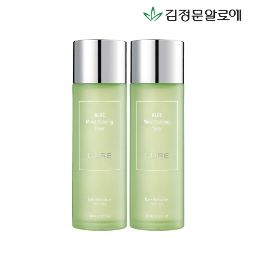 김정문알로에 큐어 알로에 모이스트 카밍 토너 130ml (2개)_이미지