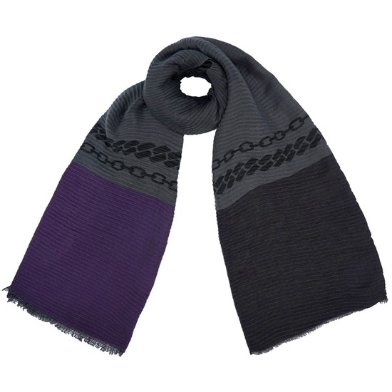 아가타 스카프 2UPW348VI 플리츠 롱 스카프 아리아나 바이올_이미지