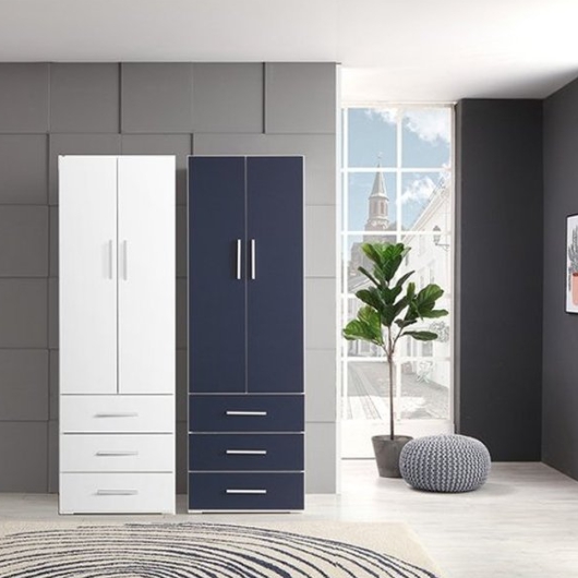 BIF보루네오 레트로 슬림 서랍셋달린 도어 옷장 600_이미지