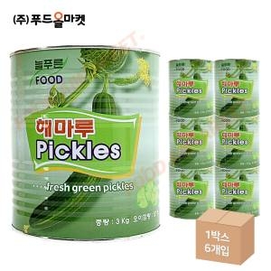 오이피클 슬라이스 3kg 한박스 3kg 6ea