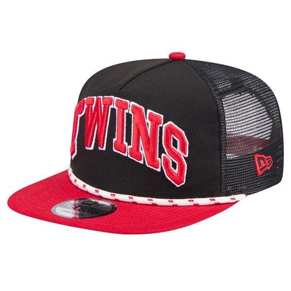 MLB 뉴에라 모자 미네소타 트윈스 Throwback Meshback Golfer Hat Black 1181081_이미지