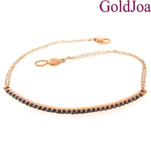 골드조아 14k 세련된 핑크골드 사파이어원석 14k팔찌 ju-c195b2_이미지