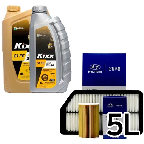 GS칼텍스 킥스 G1 FE 5W20 5L + 순정필터 기아 올뉴 K7 하이브리드_이미지