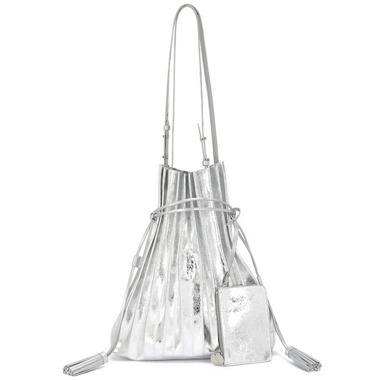 조셉앤스테이시 Lucky Pleats Shopper (Cracked Silver)_이미지