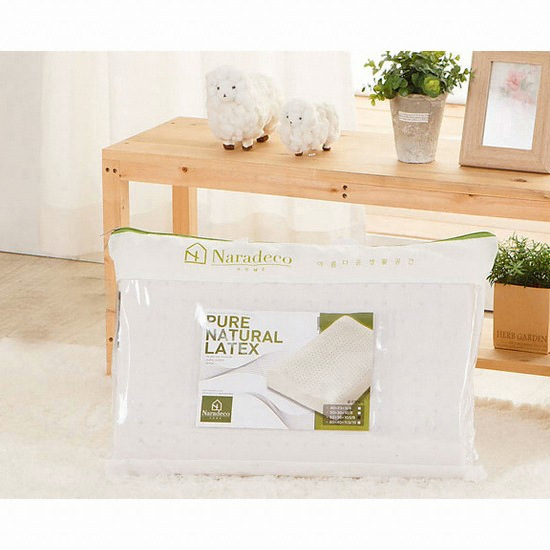 나라데코 천연라텍스 성인용 굴곡형 베개 (55x36cm)_이미지
