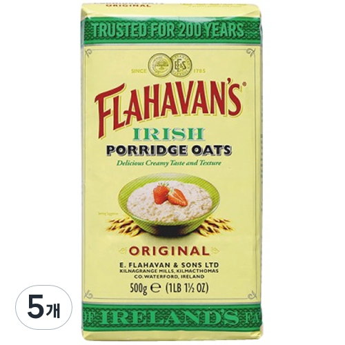 플라하반 아이리쉬 포리지 오트밀 500g (5개)_이미지