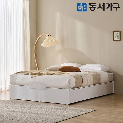 동서가구 유주얼 무헤드 3서랍 수납침대 Q (양면본넬)_이미지