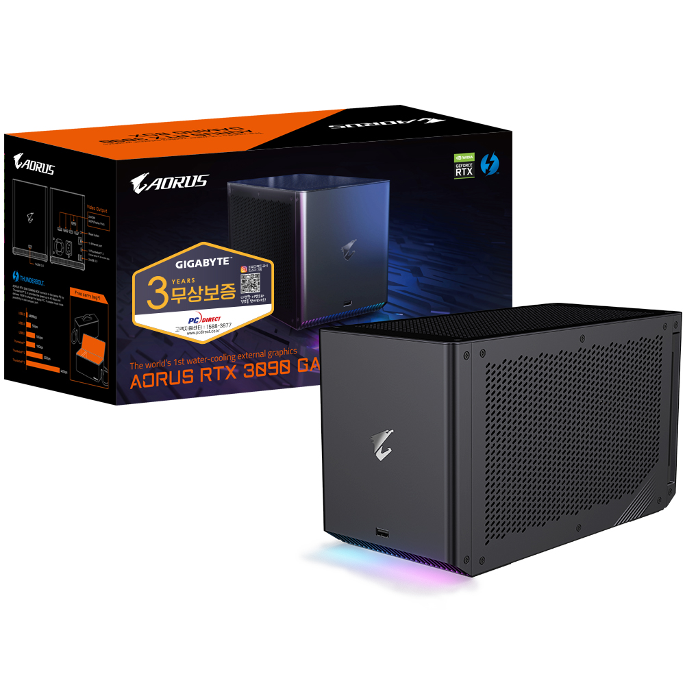 GIGABYTE AORUS 지포스 RTX 3090 D6X 24GB Gaming box 피씨디렉트