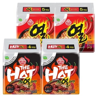 오뚜기 더핫<b>열</b><b>라면</b>8개 + <b>열</b><b>라면</b>10개