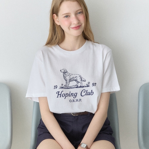 아워호프 Retriever Hopping Club T-shirt White H25SM3-TS04-WHI_이미지