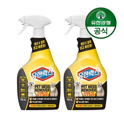 유한크로락스 펫 냄새얼룩 제거제 750ml이미지입니다. 누르면 해당 게시물로 새창이동합니다.