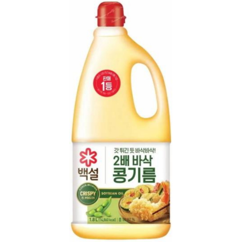 백설 2배 바삭 콩기름 1.8L이미지입니다. 누르면 해당 게시물로 새창이동합니다.