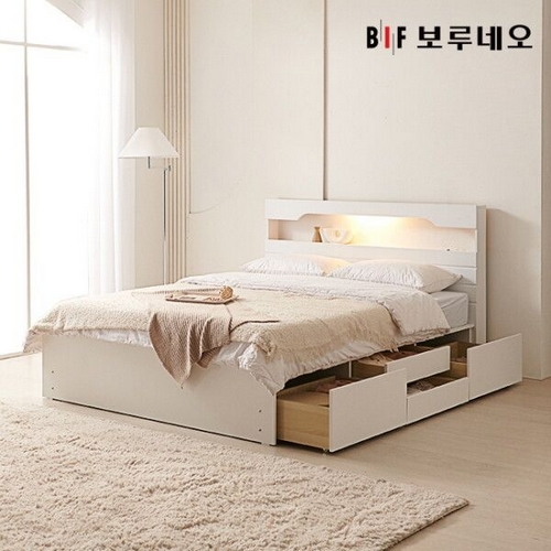 BIF보루네오 앳홈 카리나 4단서랍 벙커수납 LED침대 Q