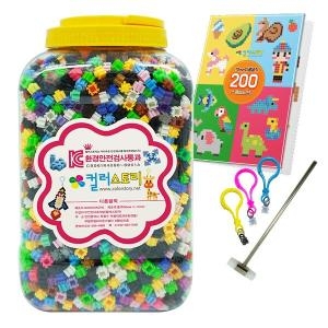 심야타임 디폼블럭10mm35색믹스세트 6500개 우리아이 특별한 선물 8mm 10mm 디폼블럭 세트 모음전 도안집 증정 장..