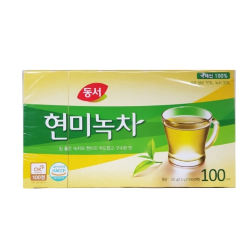 동서식품 현미녹차 티백 1.5g 100티백 (10개)_이미지