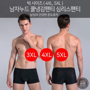  남성무봉제 빅사이즈 투 쿨냉감 심리스팬티 드로즈팬티