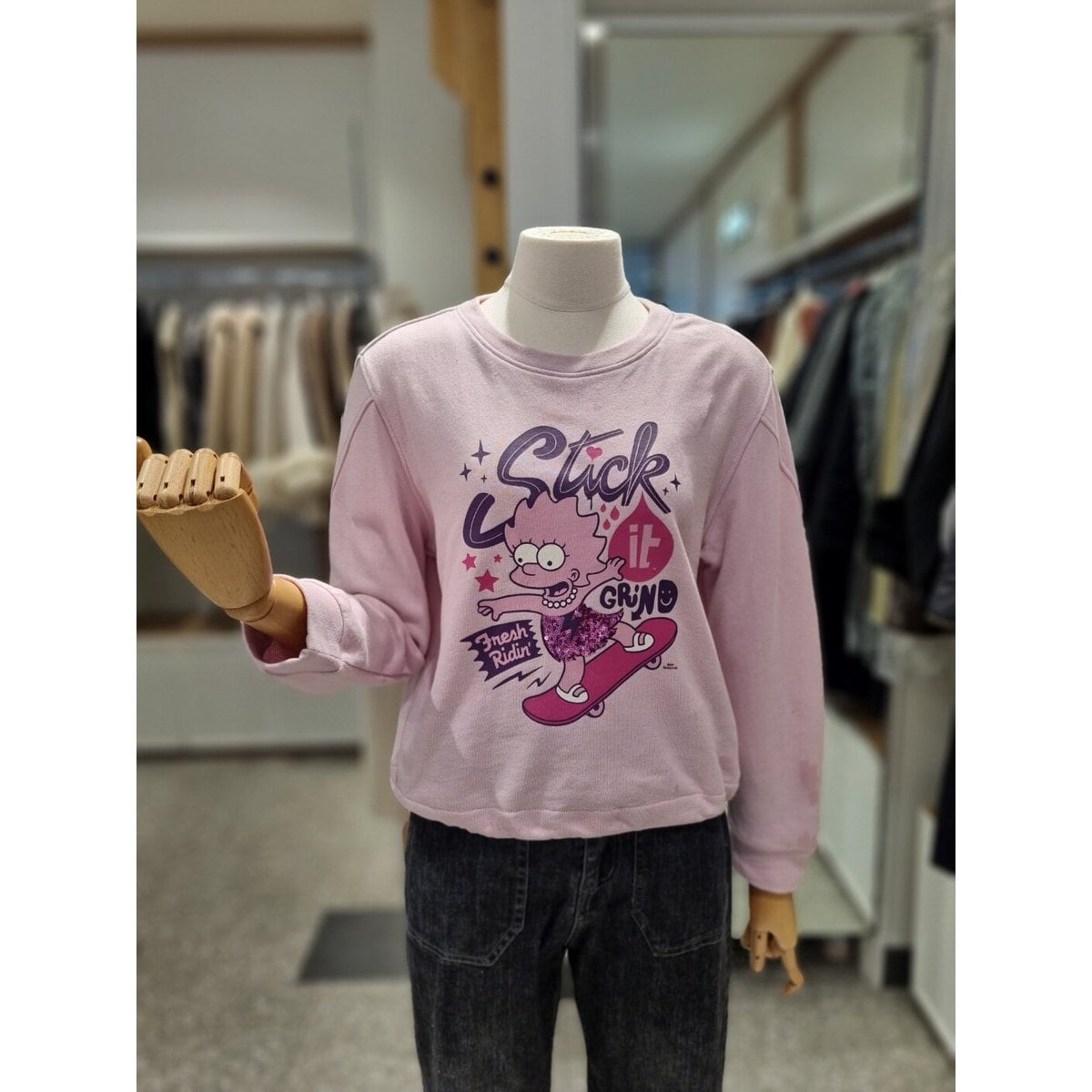  GGPX 여자 티셔츠 반팔 민소매 베이지티 심슨스트링라운드티셔츠 GMC9TS373_ecj