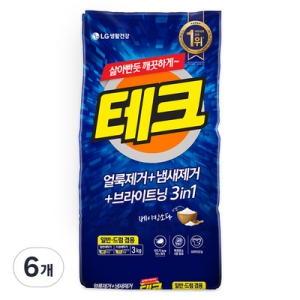테크 3in1 분말세제 겸용 3kg (6개)_이미지