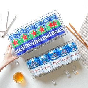 냉장고 캔 정리 트레이 맥주캔 음료수 수납 디스펜서 1단 350ml