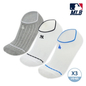 MLB 남성 발목 양말 3족