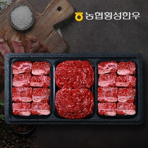 동횡성농협 농협횡성한우 어사품 1등급 갈비정육세트 1호 1.6kg [1개]