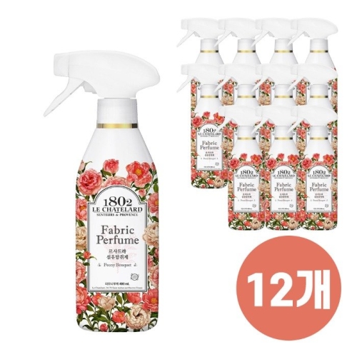 애경 르샤트라 섬유탈취제 피오니부케 400ml (12개)
