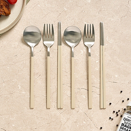 슬림 커트러리 세트 베이지