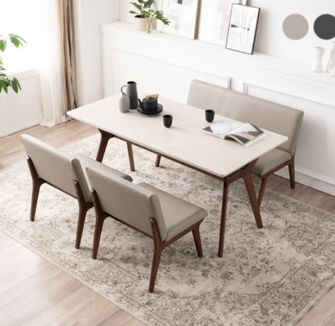  장인가구 마인츠 세라믹 식탁 1600 [의자4개]