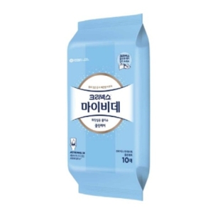 크리넥스 마이비데 클린케어 화장실용 물티슈 리필형 10매 (32팩)_이미지