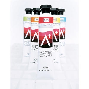 알파 포스터칼라 튜브형 40ml 48색 낱색 포스터물감