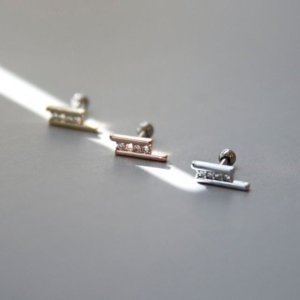 M01745 트리플 큐빅일자바 써지컬스틸피어싱