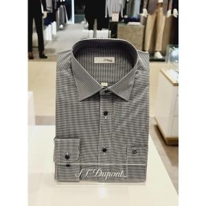 ST듀퐁 도비 체크 패턴 일반 셔츠 SE4FM11LS168SNY_이미지