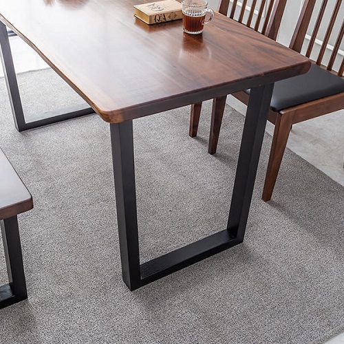 지베스 브루클린2 장미목 원목 우드슬랩 식탁 1350 (의자4개)_이미지