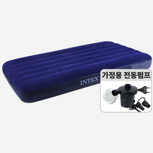인텍스 듀라빔 다우니 에어매트 광폭싱글 (99x191) (단품+가정용펌프)_이미지