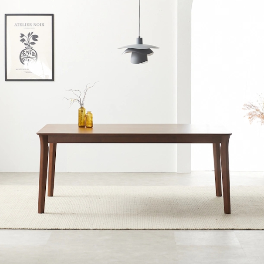 라로퍼니처 레스트 고무나무 원목 낮은 패밀리 식탁 1400 (의자2개+벤치1개)_이미지