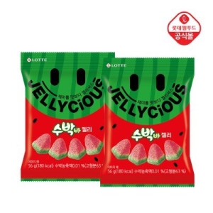 롯데제과 잘익은 수박바 젤리 56g (12개)