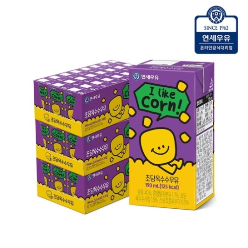 연세우유 초당옥수수 우유 190ml (72개)_이미지